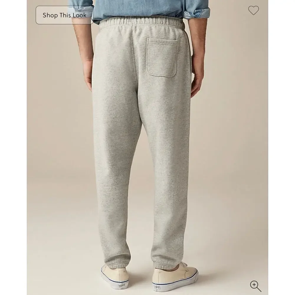 J. Crew Tall heritage 14 oz. fleece sweatpant in Heather Grey NWT Medium Tall